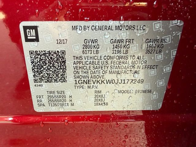 Used 2018 Chevrolet Traverse High Country w/ LPO, Floor Liner Package image 16