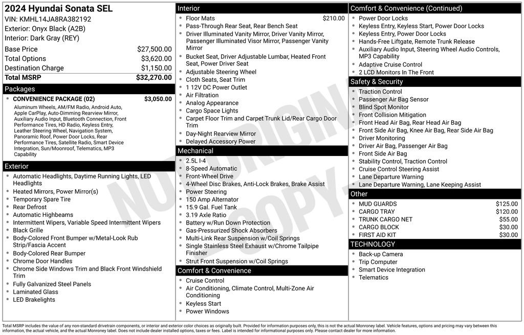 Certified 2024 Hyundai Sonata SEL w/ Convenience Package image 6