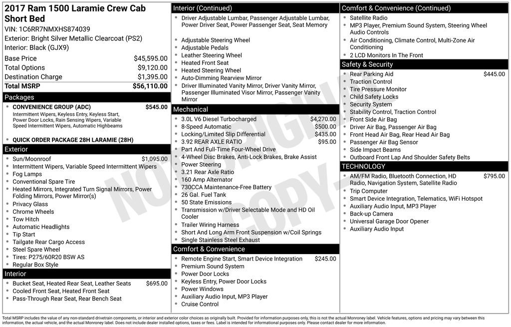 Used 2017 RAM 1500 Laramie w/ Convenience Group image 38