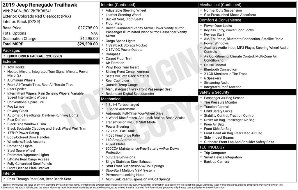 Used 2019 Jeep Renegade Trailhawk image 30