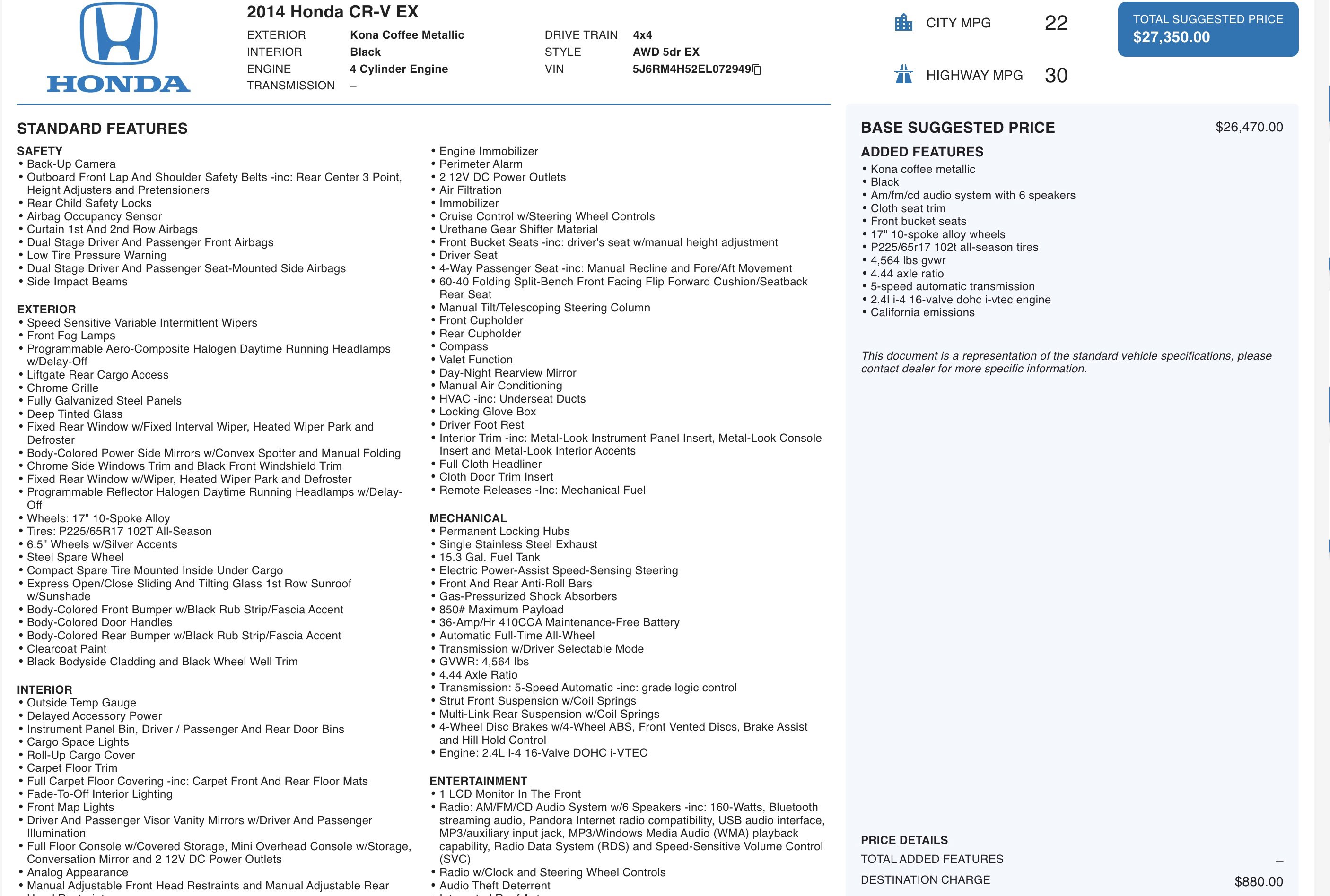 Used 2014 Honda CR-V EX image 4