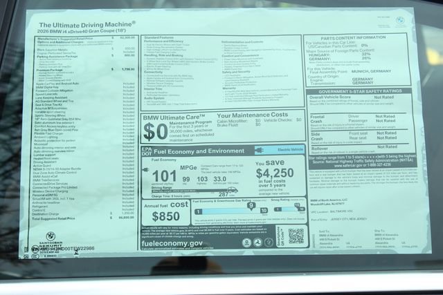 New 2026 BMW i4 xDrive40i w/ Premium Package image 2