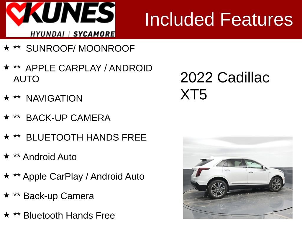 Used 2022 Cadillac XT5 Premium Luxury w/ Technology Package image 2