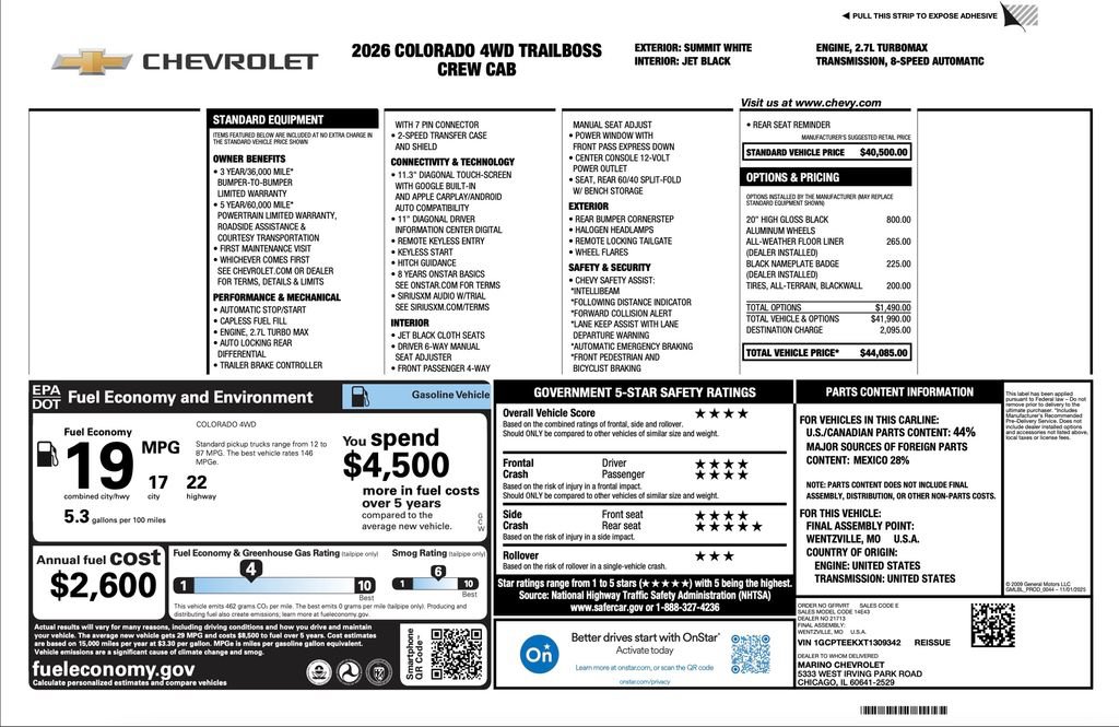 New 2026 Chevrolet Colorado Trail Boss AWD/4WD image 2