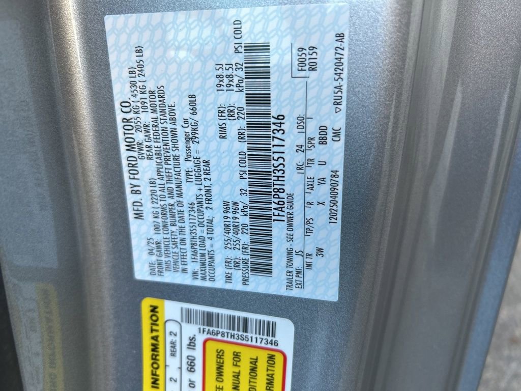 Used 2025 Ford Mustang Premium w/ Mustang Nite Pony Package image 35