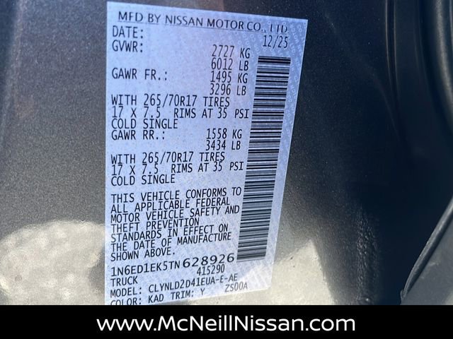 New 2026 Nissan Frontier PRO-4X image 28