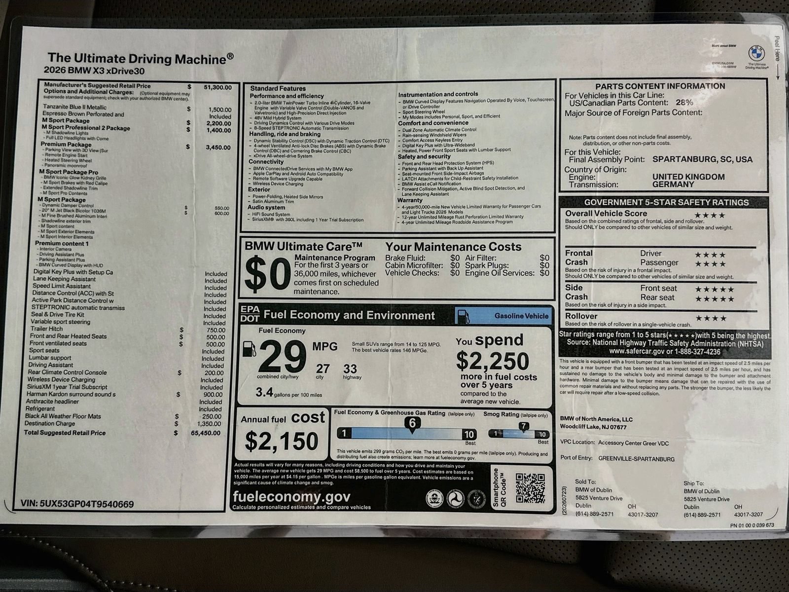 New 2026 BMW X3 xDrive30i w/ Premium Package AWD/4WD image 47