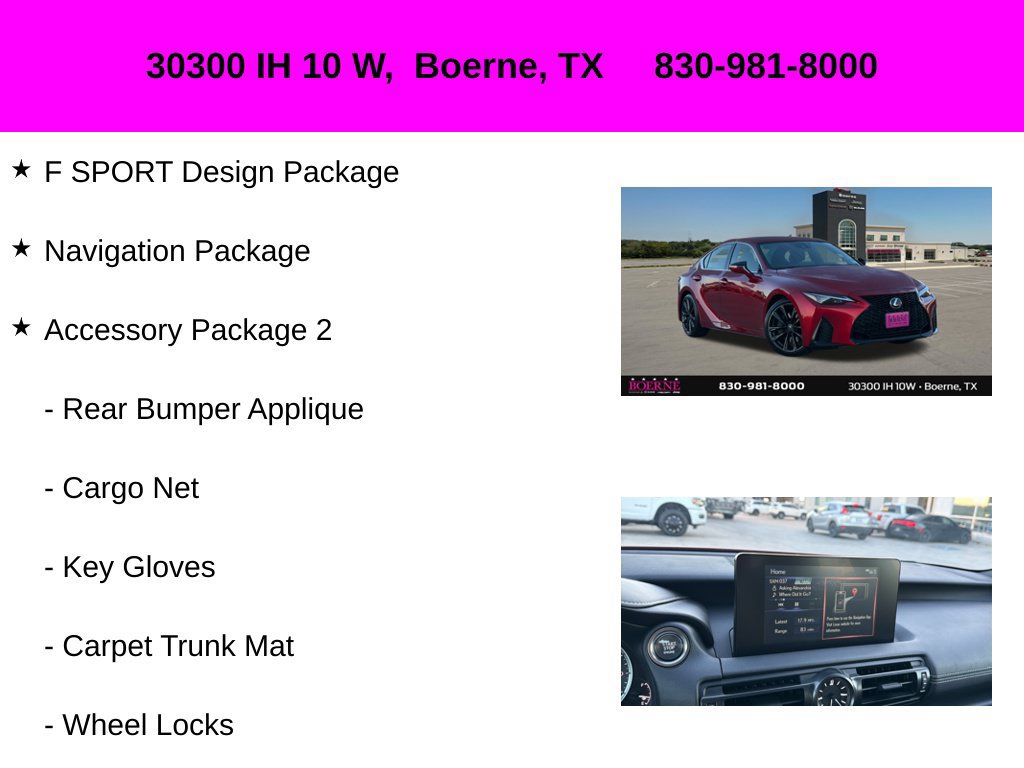 Used 2024 Lexus IS 350 F Sport w/ Accessory Package 2 RWD image 10