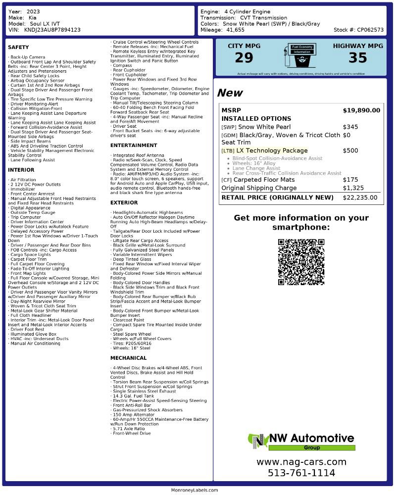 Used 2023 Kia Soul LX w/ Option Group 015 image 2