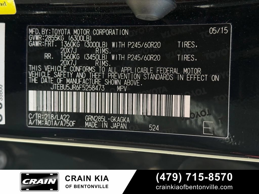 Used 2015 Toyota 4Runner Limited AWD/4WD image 37
