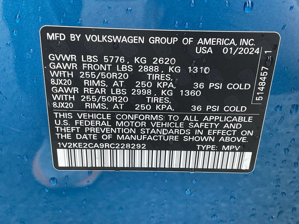 Used 2024 Volkswagen Atlas Cross Sport SE AWD/4WD image 31