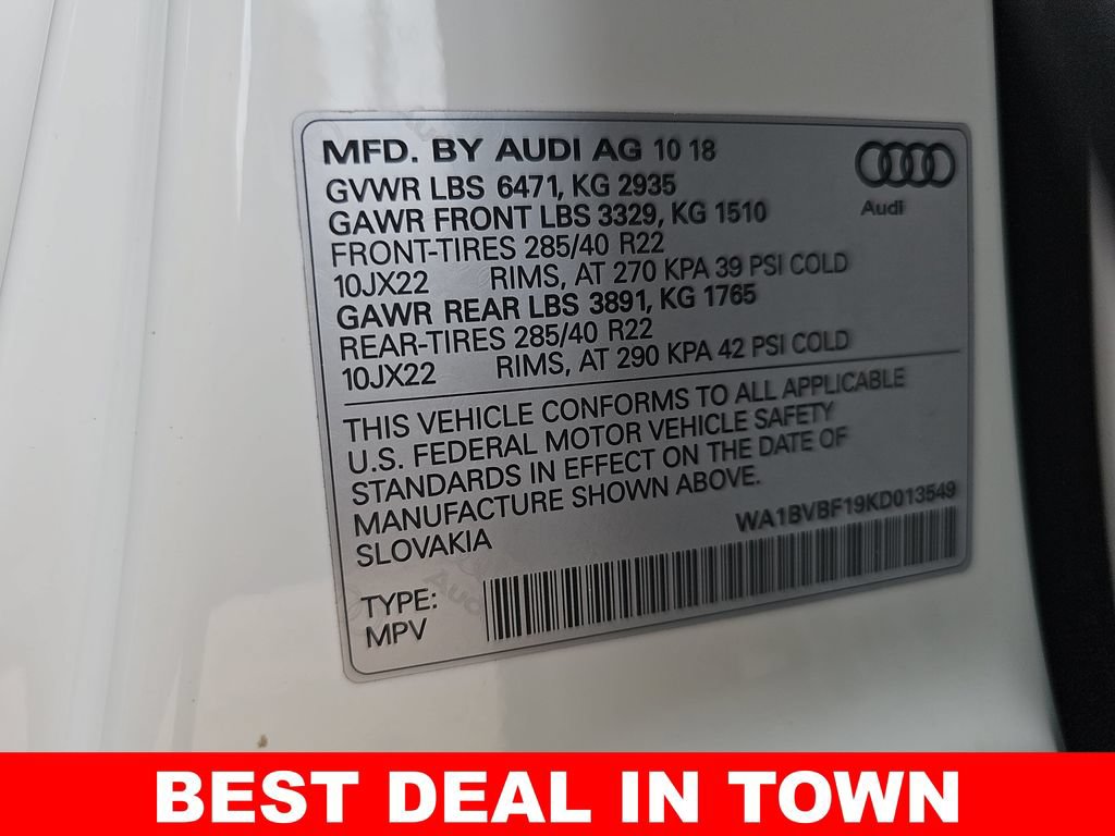 Used 2019 Audi Q8 Premium Plus w/ Premium Plus AWD/4WD image 43