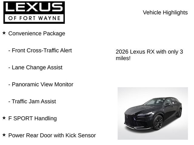 New 2026 Lexus RX 350 F Sport w/ Convenience Package AWD/4WD image 8
