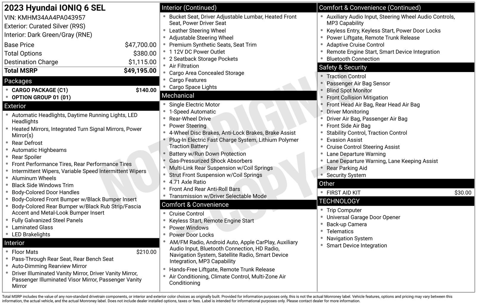 Used 2023 Hyundai Ioniq 6 SEL w/ Cargo Package RWD image 14