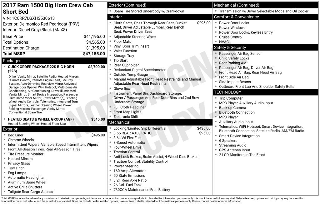Used 2017 RAM 1500 Big Horn AWD/4WD image 48