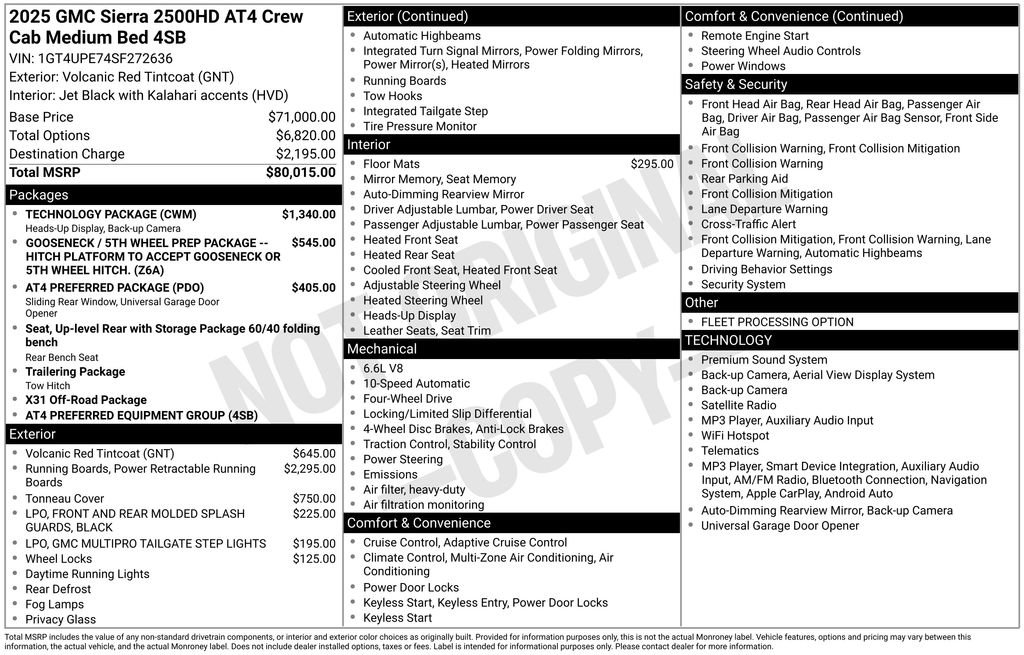 Used 2025 GMC Sierra 2500 AT4 w/ Technology Package AWD/4WD image 34