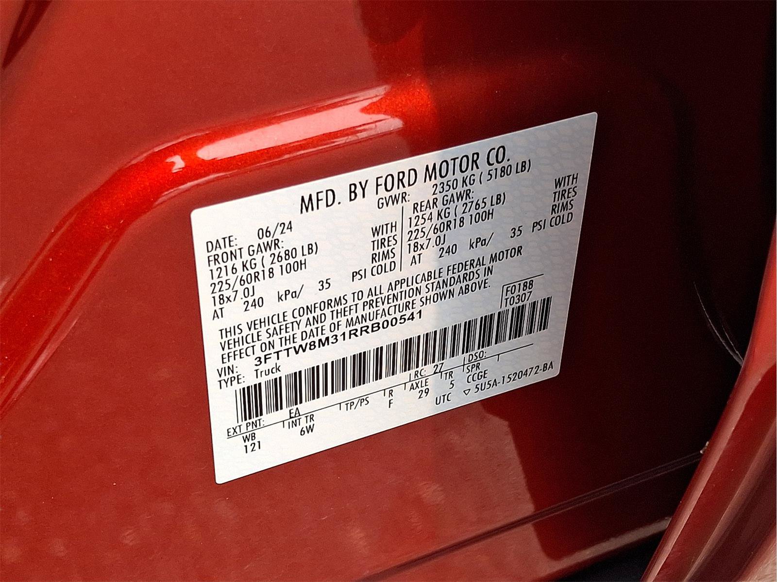 Used 2024 Ford Maverick Lariat w/ Black Appearance Package FWD image 24