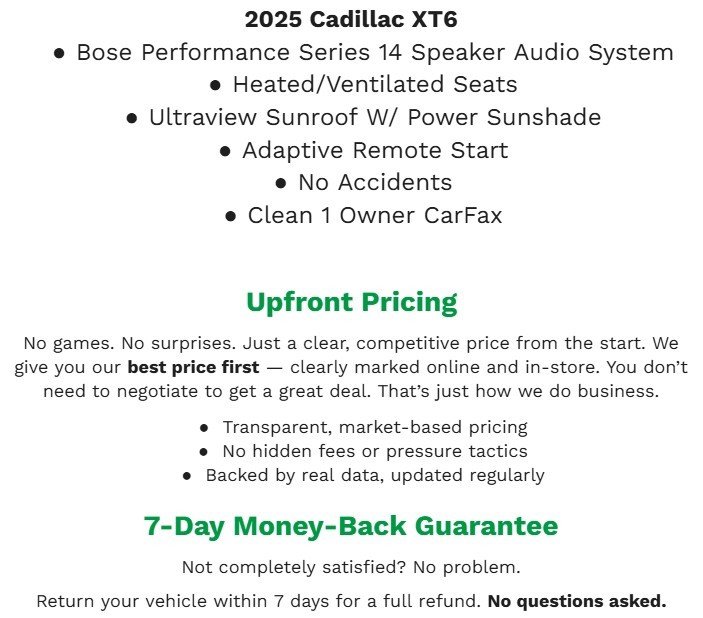 Used 2025 Cadillac XT6 Premium Luxury image 2