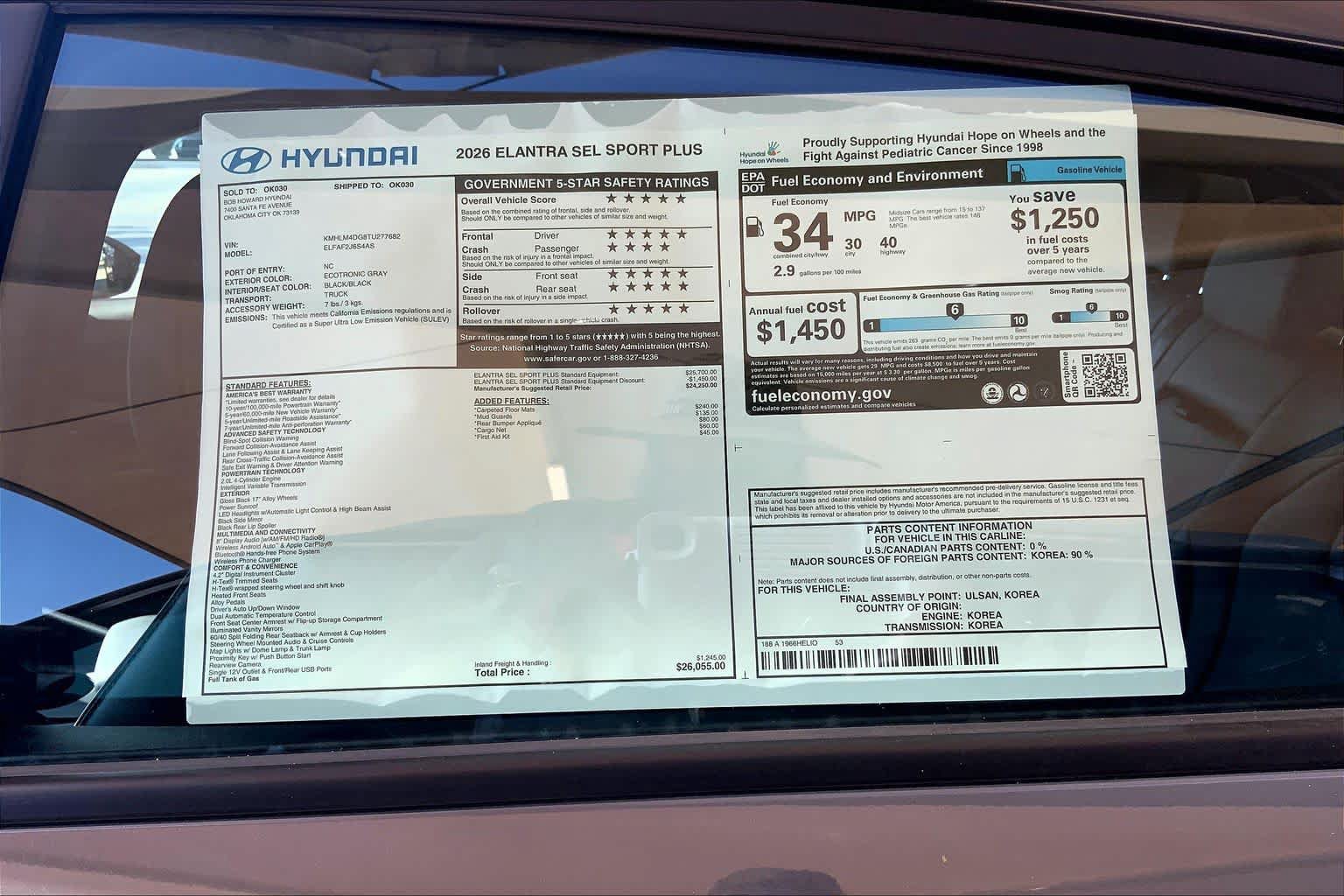 New 2026 Hyundai Elantra SEL Sport FWD image 17