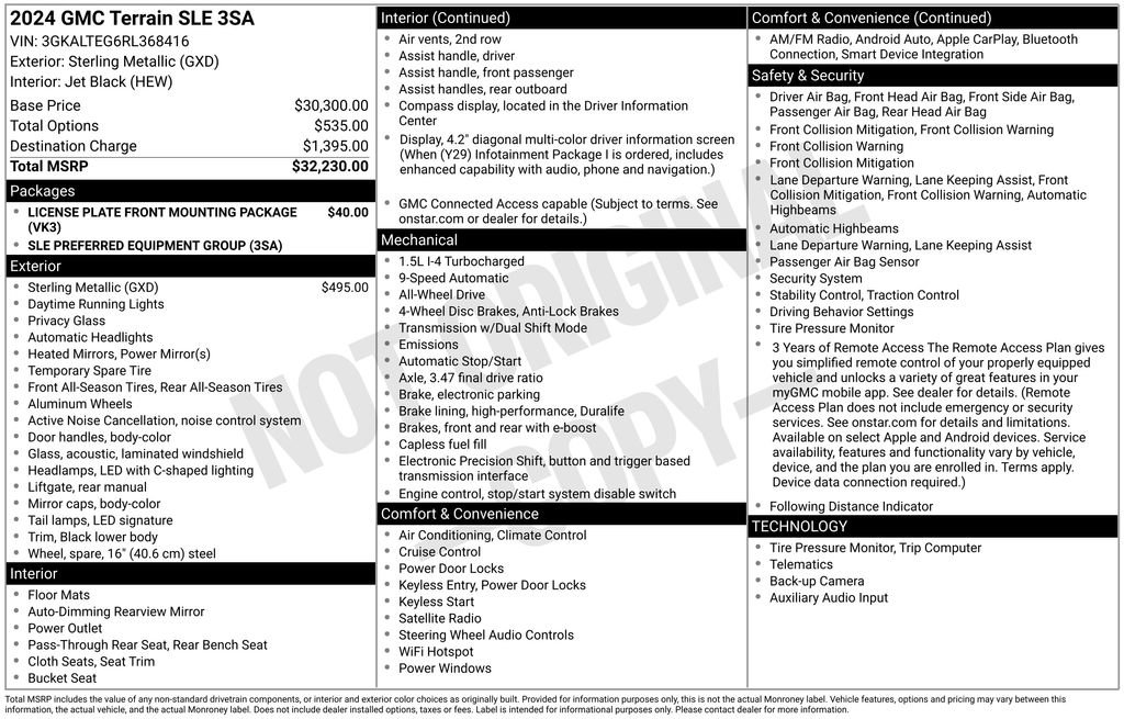 Certified 2024 GMC Terrain SLE image 34