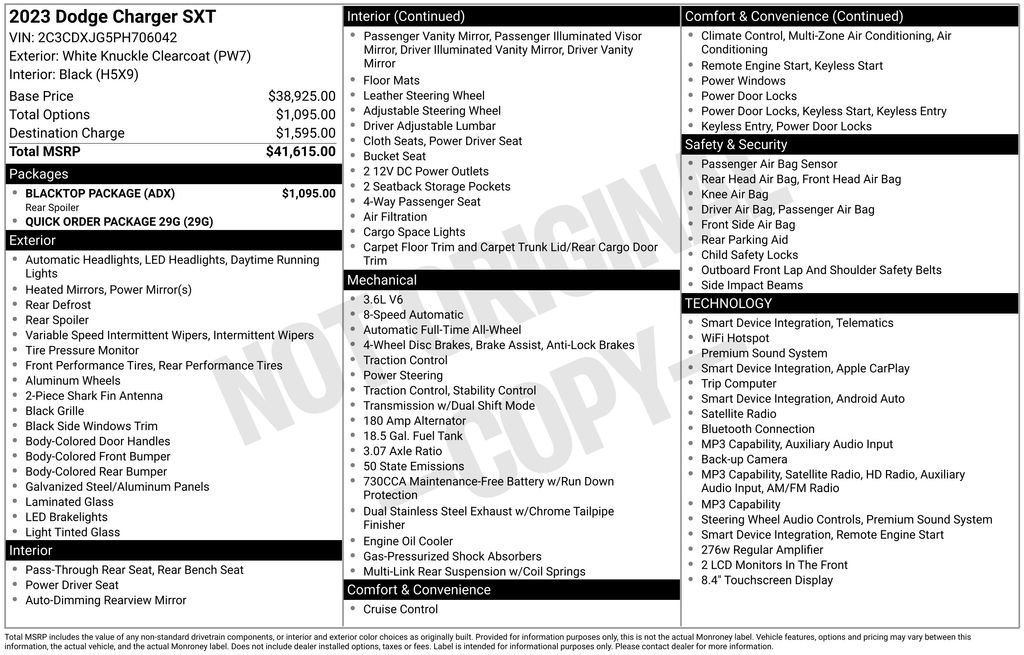 Used 2023 Dodge Charger SXT w/ Blacktop Package image 31