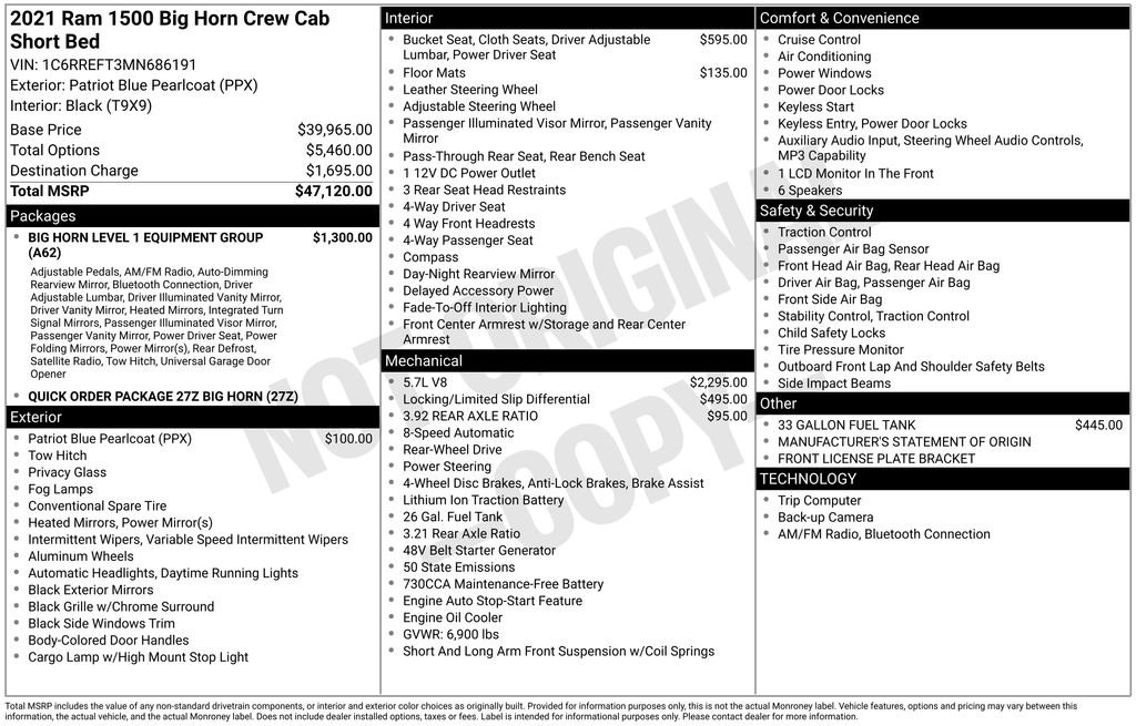 Used 2021 RAM 1500 Big Horn image 3