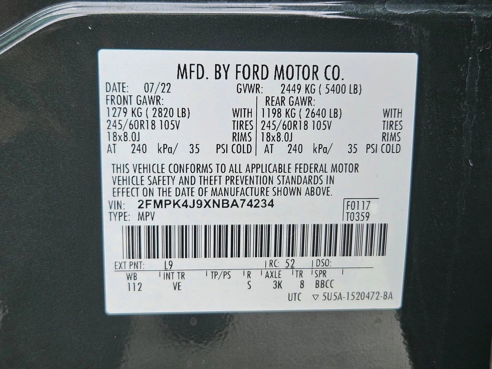 Used 2022 Ford Edge SEL w/ Convenience Package AWD/4WD image 24