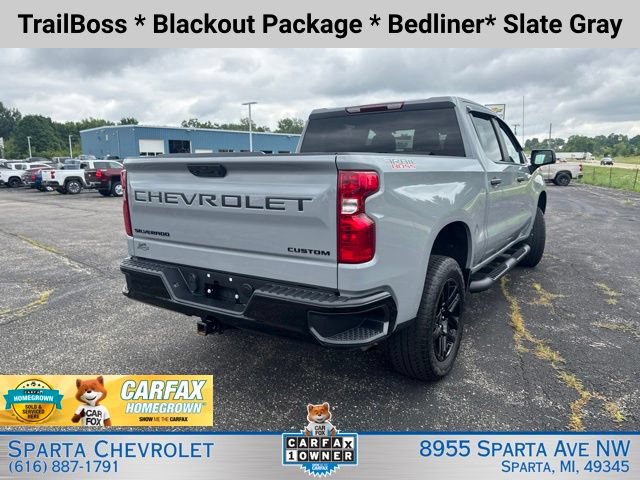 Certified 2024 Chevrolet Silverado 1500 Custom Trail Boss w/ Turbomax Blackout Package AWD/4WD image 3