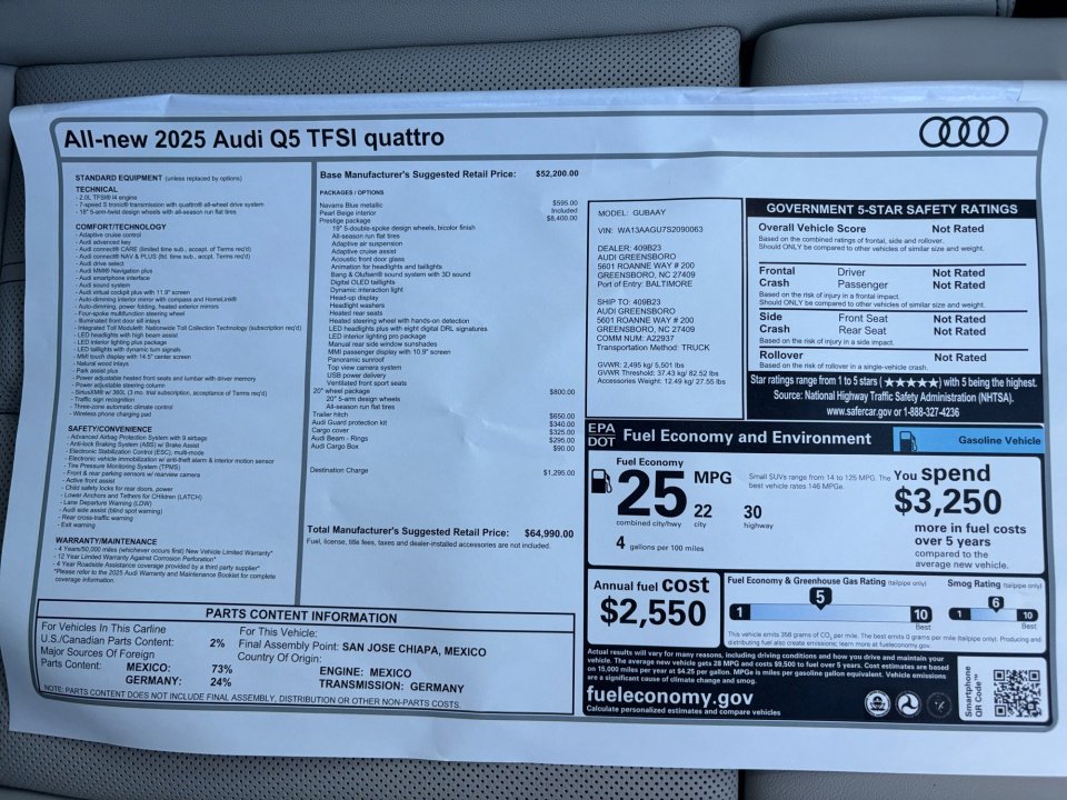 New 2025 Audi Q5 Prestige image 33