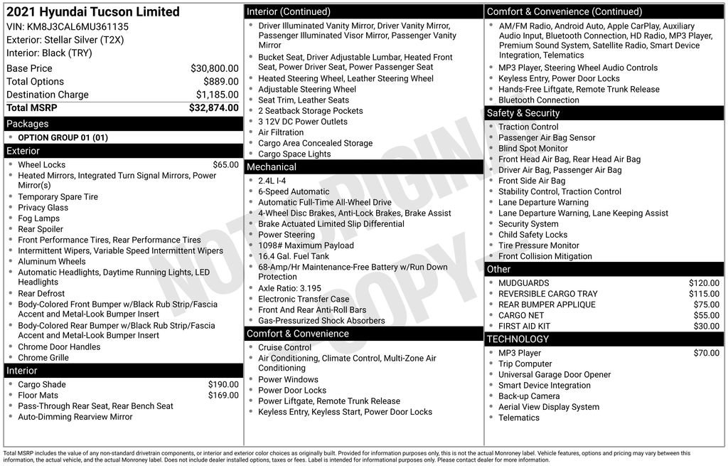 Used 2021 Hyundai Tucson Limited image 34