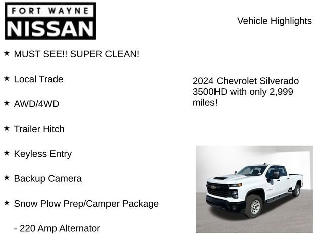 Used 2024 Chevrolet Silverado 3500 W/T w/ WT Fleet Convenience Package image 8