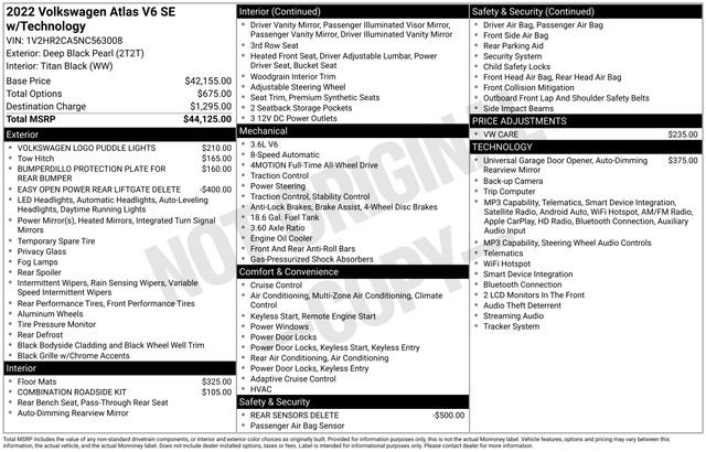 Used 2022 Volkswagen Atlas SE image 5
