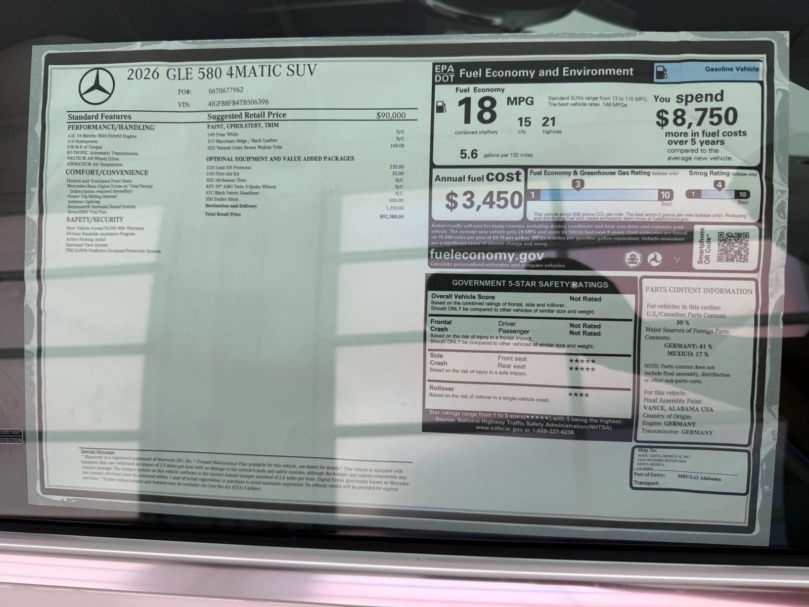 New 2026 Mercedes-Benz GLE 580 4MATIC image 33