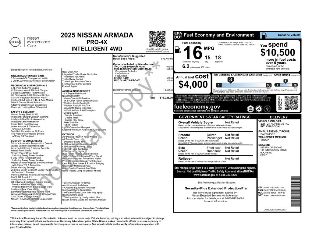 Certified 2025 Nissan Armada PRO-4X AWD/4WD image 7