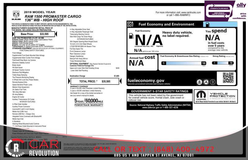 Used 2019 RAM ProMaster 1500 image 11