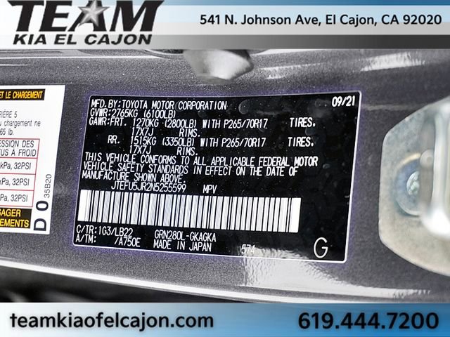 Used 2022 Toyota 4Runner SR5 Premium w/ Moonroof Package RWD image 36