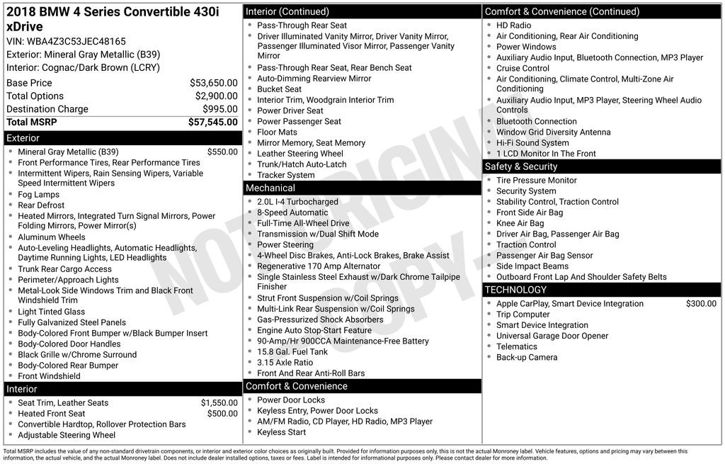 Used 2018 BMW 430i xDrive Convertible image 37