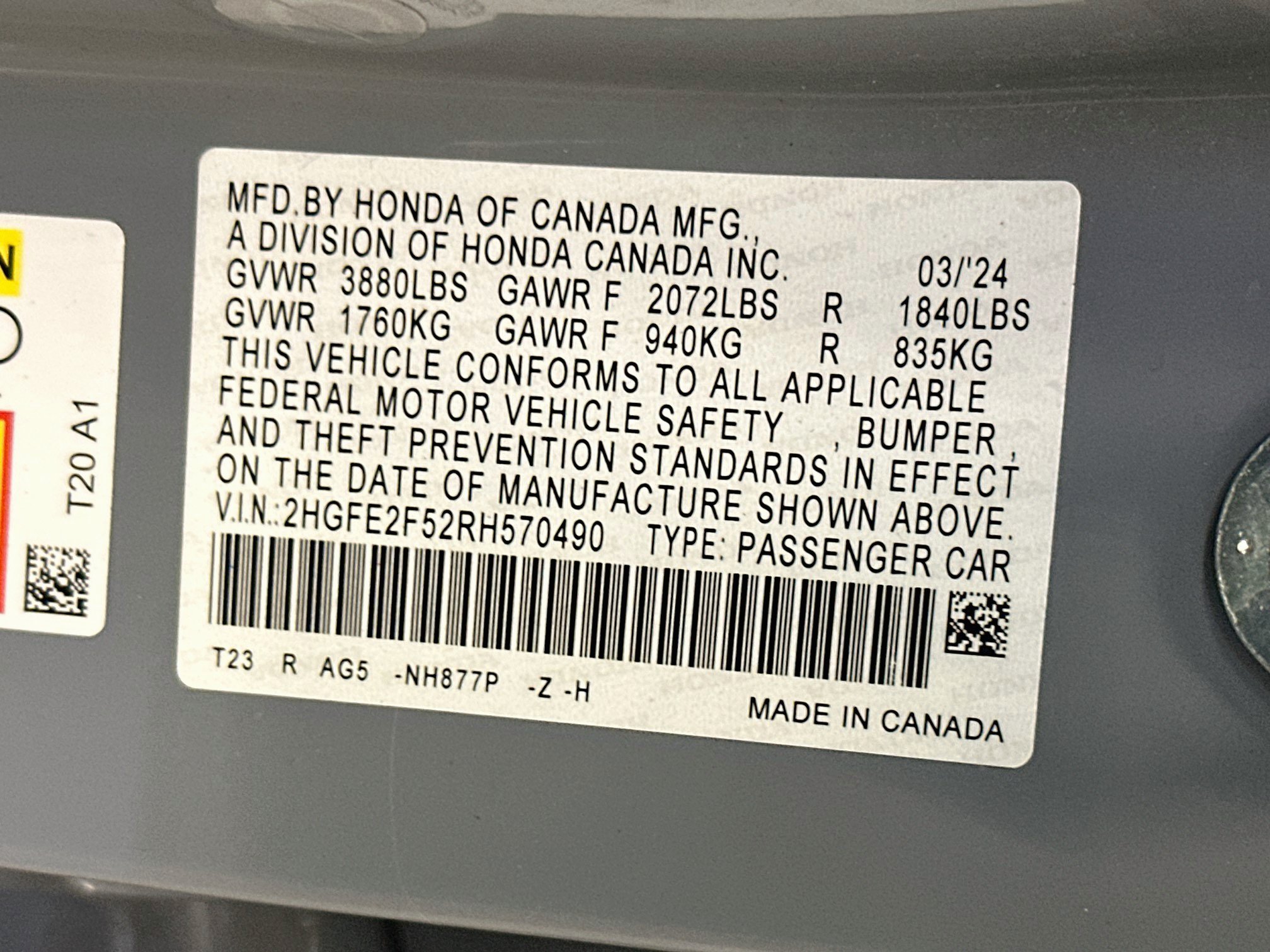 Used 2024 Honda Civic Sport image 12
