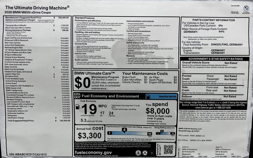 New 2026 BMW M850i xDrive Coupe image 16