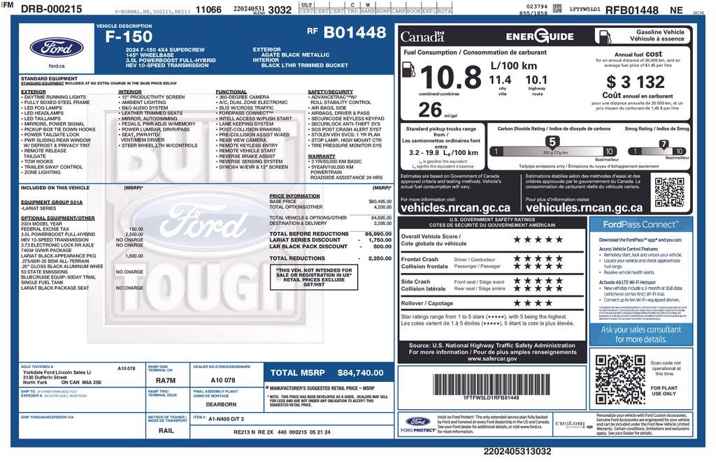 Used 2024 Ford F150 Lariat AWD/4WD image 2