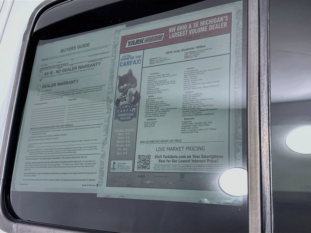 Certified 2026 Jeep Gladiator Sport AWD/4WD image 16