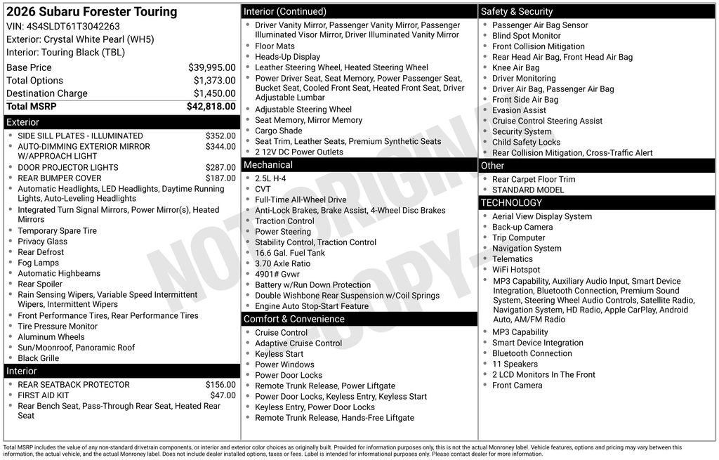 Used 2026 Subaru Forester Touring AWD/4WD image 3