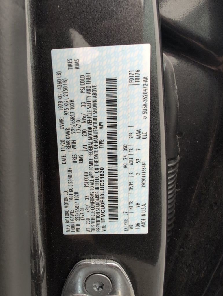 Certified 2020 Ford Escape S image 46