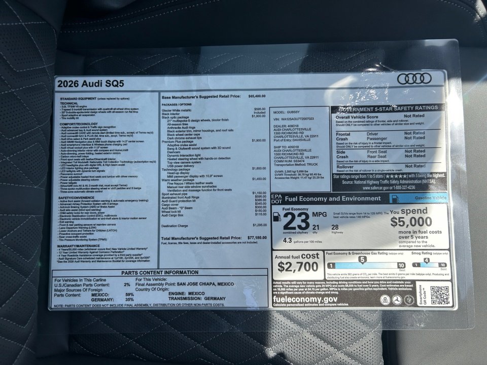 New 2026 Audi SQ5 Premium Plus AWD/4WD image 33