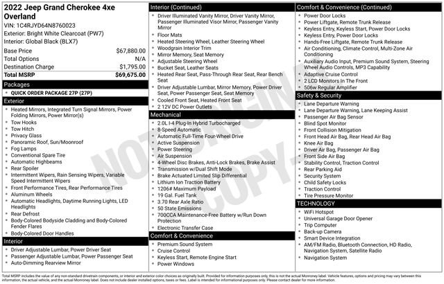 Used 2022 Jeep Grand Cherokee Overland image 50