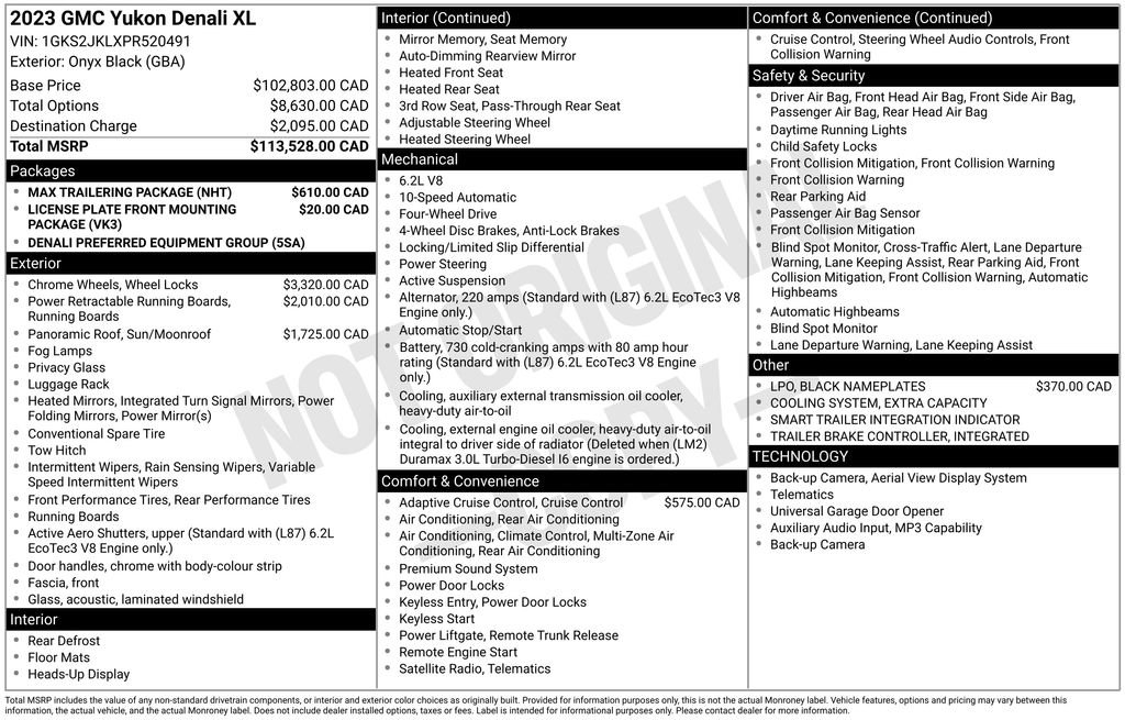 Used 2023 GMC Yukon XL Denali w/ Max Trailering Package AWD/4WD image 5
