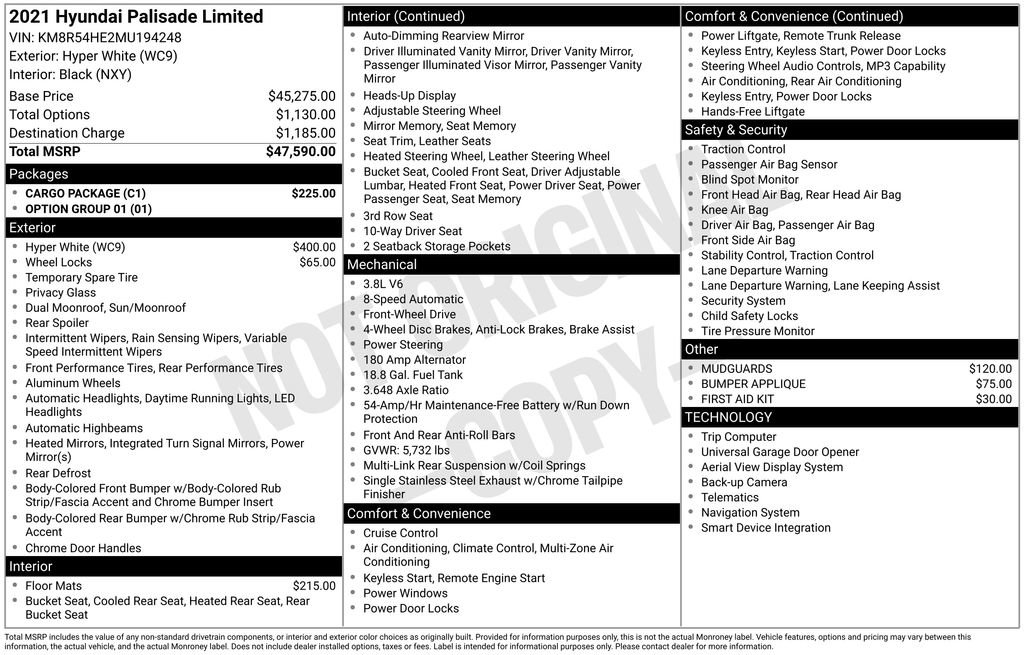 Used 2021 Hyundai Palisade Limited w/ Cargo Package image 5