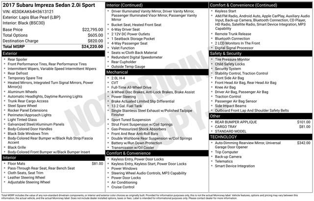 Used 2017 Subaru Impreza 2.0i Sport image 10