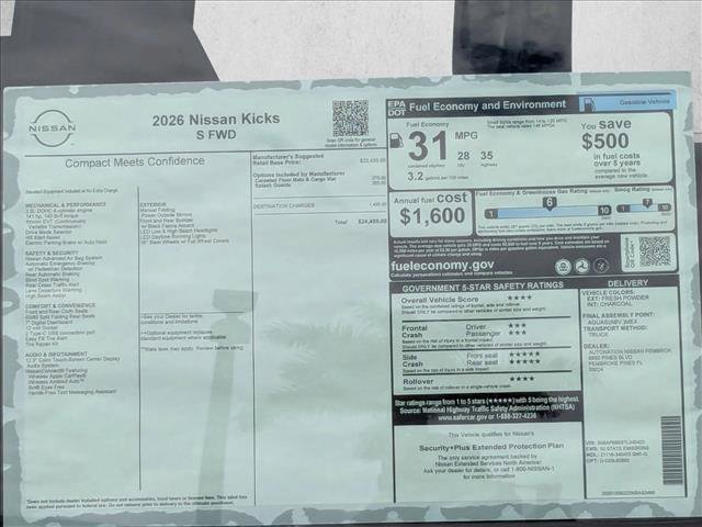 New 2026 Nissan Kicks S image 16