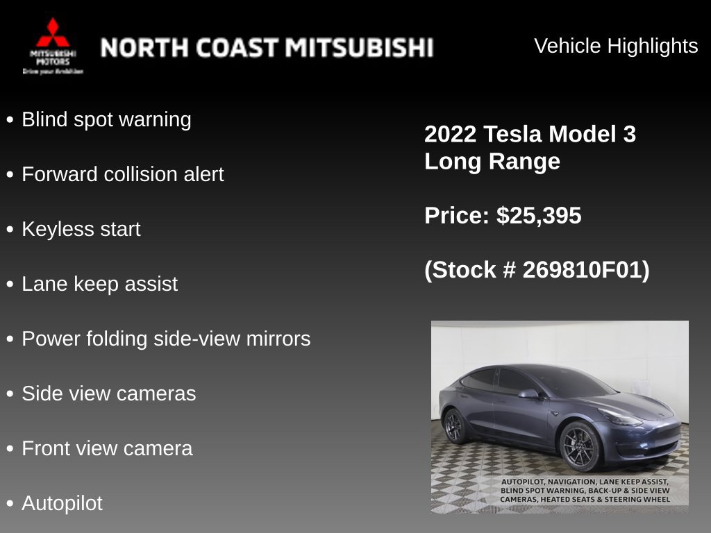 Used 2022 Tesla Model 3 Long Range AWD/4WD image 2